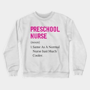 Preschool Nurse Assistant Back To School Elementary Nurse Crewneck Sweatshirt